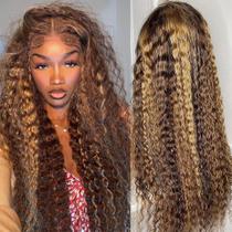 Perucas frontais de renda bangjazz Deep Wave Human Hair 180% de densidade Perucas frontais de renda bangjazz Deep Wave Human Hair 180% de densidade