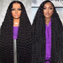 Perucas frontais de renda BJVT, cabelo humano de ondas profundas de 30 polegadas e 200 densidades Perucas frontais de renda BJVT, cabelo humano de ondas profundas de 30 polegadas e 200 densidades