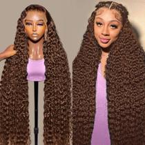 Perucas frontais de renda BJVT Deep Wave Chocolate Brown 30" 210% HD Perucas frontais de renda BJVT Deep Wave Chocolate Brown 30" 210% HD