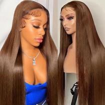 Perucas frontais de renda Cypha Chocolate Brown Human Hair 22" Perucas frontais de renda Cypha Chocolate Brown Human Hair 22"