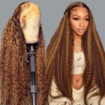 Perucas frontais de renda Harmsh Highlight bob Wave Human Hair 200mL