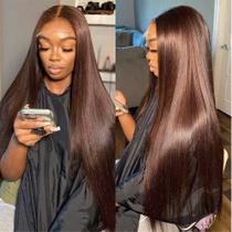 Perucas frontais de renda Hermosa Chocolate Brown Human Hair 30" Perucas frontais de renda Hermosa Chocolate Brown Human Hair 30"
