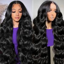 Perucas frontais de renda Hoisali Body Wave 76 cm Cabelo humano 200% de densidade
