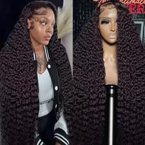 Perucas frontais de renda Hoyrhra 13x4 Deep Wave 100% cabelo humano