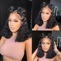 Perucas frontais de renda Jessicahair Water Wave 25 cm HD Transparente