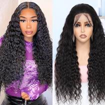 Perucas frontais de renda Keshon Deep Wave 13x5 200% densidade 20"