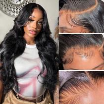 Perucas frontais de renda KINNIS Body Wave de 18 polegadas com 200% de densidade