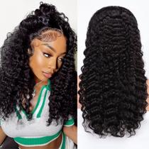Perucas frontais de renda Newshion Water Wave Human Hair 20" 180% de densidade Perucas frontais de renda Newshion Water Wave Human Hair 20" 180% de densidade