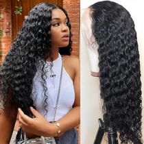 Perucas frontais de renda Nsvnsv Deep Wave 180% de densidade 50cm Perucas frontais de renda Nsvnsv Deep Wave 180% de densidade 50cm