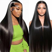 Perucas frontais de renda Ruibor 32 polegadas 12A Virgin Straight Human Hair