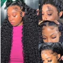 Perucas frontais de renda Rumdiku 13x6 Deep Wave Human Hair 200% de densidade Perucas frontais de renda Rumdiku 13x6 Deep Wave Human Hair 200% de densidade
