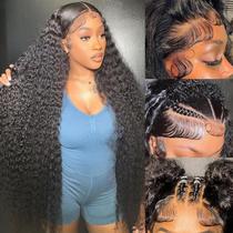 Perucas frontais de renda Simeider Deep Wave, cabelo humano de 36 polegadas Perucas frontais de renda Simeider Deep Wave, cabelo humano de 36 polegadas