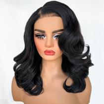 Perucas frontais de renda SOKU Body Wave 13x6 18 polegadas pretas naturais Perucas frontais de renda SOKU Body Wave 13x6 18 polegadas pretas naturais