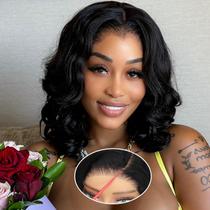 Perucas frontais de renda Tendersse 5x5 HD Lace Body Wave 16" 180% de densidade