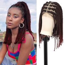 Perucas frontais de renda trançada Beauart Brinbea Short Box Braid 14"