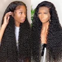 Perucas frontais de renda Wingirl HD Deep Wave 180 Density Natural