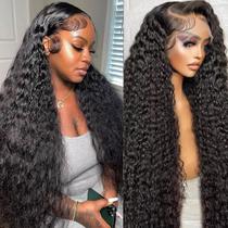 Perucas frontais de renda Xhisae Deep Wave 200 Density 13x6 HD Lace