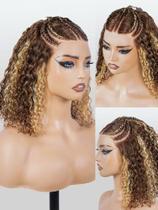 Perucas frontais de renda Xinjiju Ready to Go Human Hair 30 cm 200% D