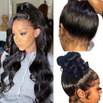 Perucas HUWOKS 360 Body Wave, 180% de densidade, cabelo virgem brasileiro Perucas HUWOKS 360 Body Wave, 180% de densidade, cabelo virgem brasileiro