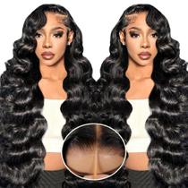 Perucas LuAija Glueless Body Wave, 26 polegadas, 200% de densidade, renda HD