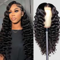 Perucas PYY Deep Wave Lace Front 100% cabelo humano, densidade 200