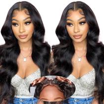 Perucas QNQZ Wear and Go 30", cabelo humano, ondas corporais, 200% de densidade