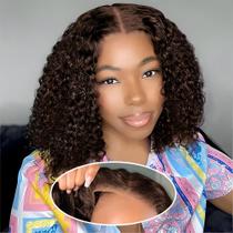 Perucas que Amygirl Wear and Go sem cola, 100% cabelo humano, 30 cm