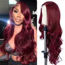 Perucas SAPPHIREWIGS Red Body Wave 66 cm de renda sintética frontal