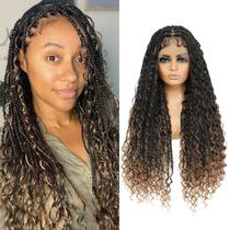 Perucas trançadas Humistabiu Boho Box Braid Knotless 36" marrom claro Perucas trançadas Humistabiu Boho Box Braid Knotless 36" marrom claro