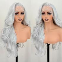 Perucas UGORGEOUS cinza claro de 26 polegadas Body Wave Synthetic