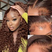 Perucas ULOVE HAIR Chocolate Brown HD Lace Front 20" 180% de densidade Perucas ULOVE HAIR Chocolate Brown HD Lace Front 20" 180% de densidade