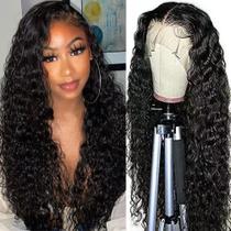 Perucas WPPIKK Water Wave 100% cabelo humano, renda frontal 26" 180% Perucas WPPIKK Water Wave 100% cabelo humano, renda frontal 26" 180%