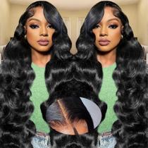 Perucas WZOWZO 5x5 HD com fecho de renda e cabelo humano 180% densidade 24"