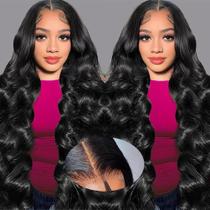 Perucas WZOWZO Wear and Go, cabelo humano de 30 polegadas, 180% de densidade