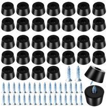 Pés antiderrapantes de borracha Quadafy, kit com 32 unidades e parafusos Pés antiderrapantes de borracha Quadafy, kit com 32 unidades e parafusos