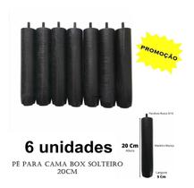Pés Cama Box 20cm Moveis, Madeira Resistente 6 unidades Pés Cama Box 20cm Moveis, Madeira Resistente 6 unidades