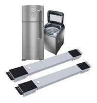 Pés Com Rodas Para Maquina Lavar Geladeira Móveis - Branco