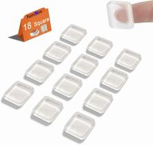 Pés de borracha FURNIMATE 18 peças 2,1 x 2,1 cm transparentes antiderrapantes Pés de borracha FURNIMATE 18 peças 2,1 x 2,1 cm transparentes antiderrapantes