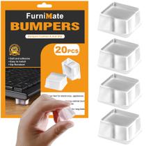 Pés de borracha FURNIMATE 20 peças transparentes 2 x 1 cm adesivos