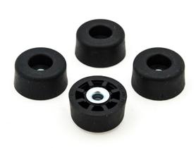 Pés de borracha redondos grandes Rubberfeet US 1,6 x 3,2 cm, 4 unidades Pés de borracha redondos grandes Rubberfeet US 1,6 x 3,2 cm, 4 unidades