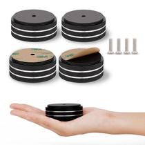 Pés de isolamento de alto-falante Monosaudio Alumínio 58 mm x 22 mm pretos Pés de isolamento de alto-falante Monosaudio Alumínio 58 mm x 22 mm pretos
