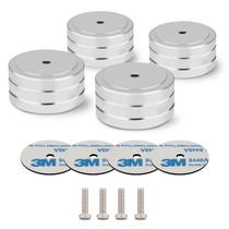 Pés de isolamento Monosaudio Hifi 4 unidades de alumínio universal de 40 x 20 mm