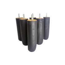 Pés De Madeira Para Base Box 10cm De Altura - (Preto)