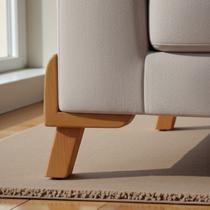 Pés De Madeira York Para Móveis Sofá Poltrona Cama Box Armário Balcão Kit 4 Pés Com Parafusos