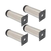 Pés De Móveis Ajustáveis Em Aço Inoxidável 4PCS 5-25cm Pés De Substituição Duráveis Para Sofá Cama