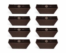 Pes De Sofa e moveis 6 cm mais parafuso Tipo piramide Marrom Kit 08 Pes