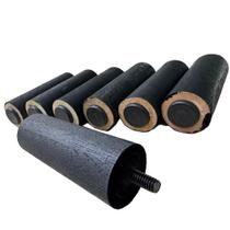 Pés Madeira 12cm Kit com 7 Unidades Pezinho Cama Box