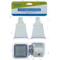 Pes p/ maqs.lavar roupas - universal - branco - 4 pcs