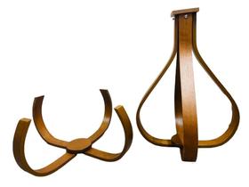 Pés para Mesa de Canto Estilo Cebola/Gota 35 cm Cor Mel