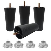 Pés para Móveis BokWin 13 cm Plástico Redondo Cônico 4 Unidades